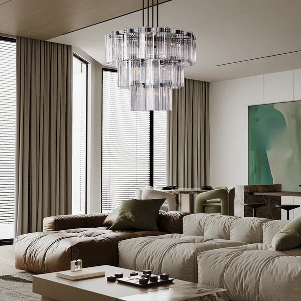 Delsie Round Chandelier 38''48''60''-Fanci Lamps