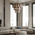 Delsie Round Chandelier 38''48''60''-Fanci Lamps