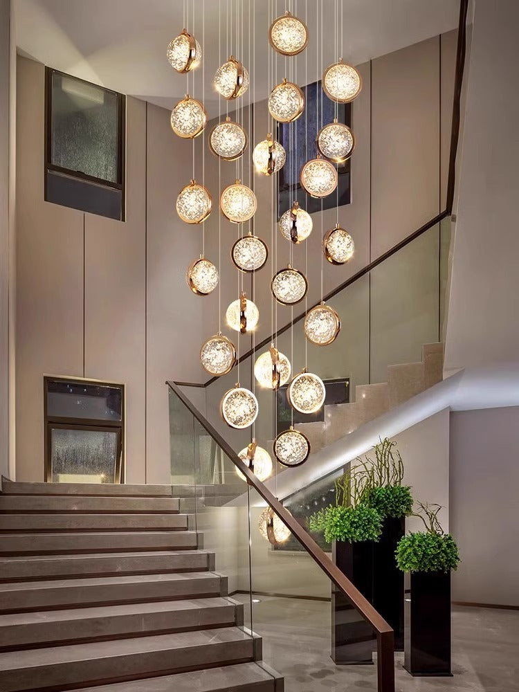 Modern Luxury Long Chandelier for Loft and Villa Spaces Chandelier Kevinstudiolives 26 Lights: 27.56" D x 196.85" H