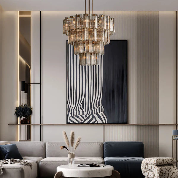 Delsie Round Chandelier 38''48''60''-Fanci Lamps