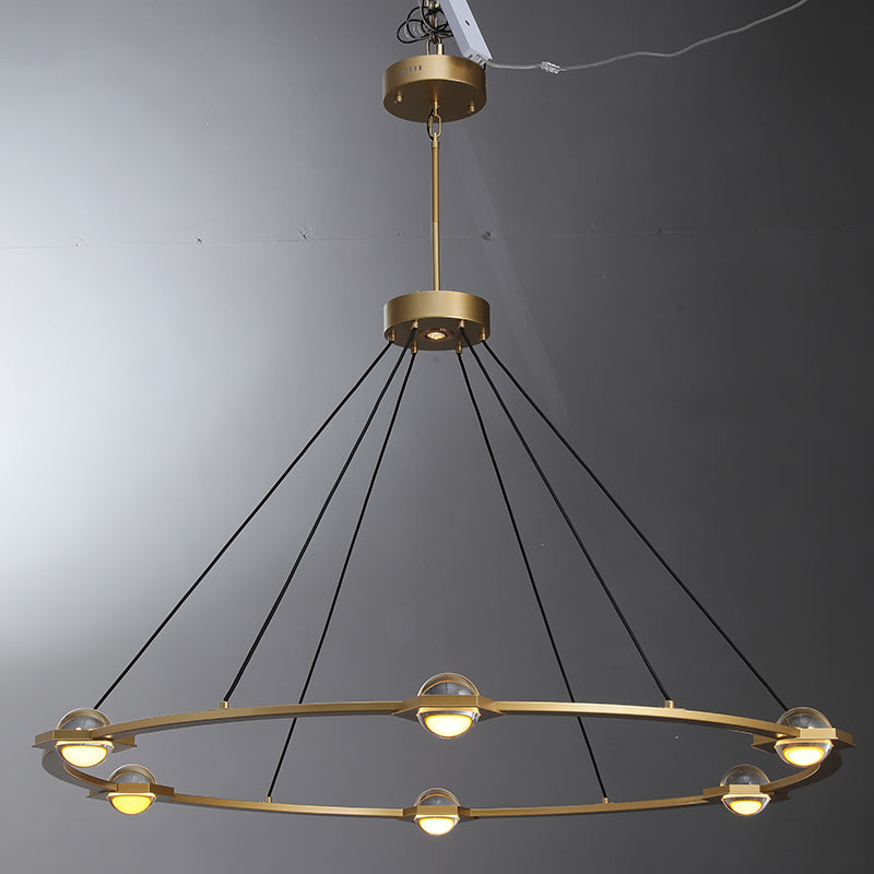 Planet Modern Glass Chandelier, Indoor Led Pendant Chandelier