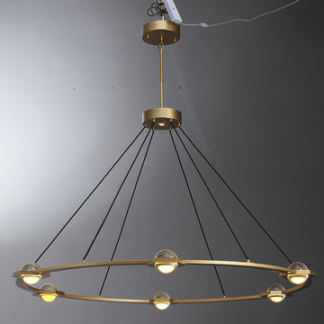 Planet Modern Glass Chandelier, Indoor Led Pendant Chandelier