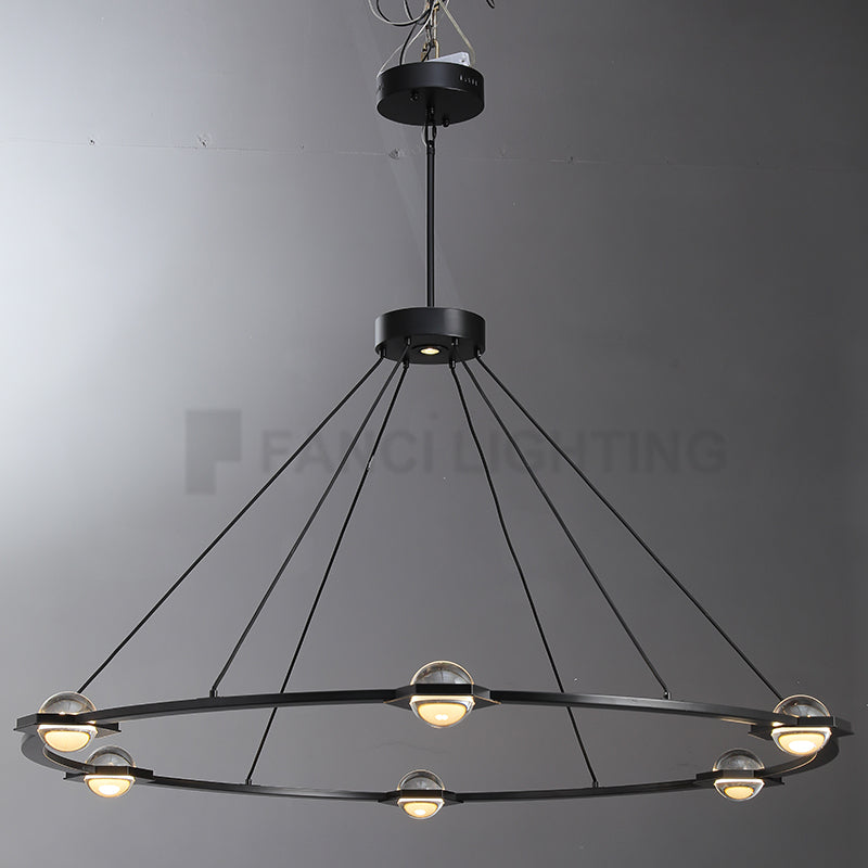 Planet Modern Glass Chandelier, Indoor Led Pendant Chandelier