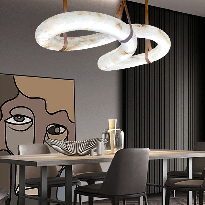 Fanci Beverly Designer Contemporary Alabaster Pendant Light for Living Room