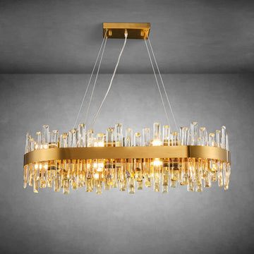 Modern Rectangular Crystal Chandeliers