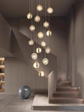 Modern Luxury Long Chandelier for Loft and Villa Spaces Chandelier Kevinstudiolives 16 Lights: 23.62