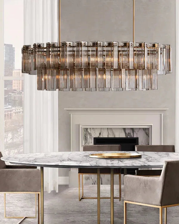 Delsie Oval Chandelier 51''63''72''-Fanci Lamps