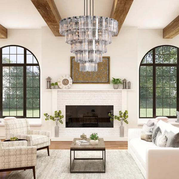 Delsie Round Chandelier 38''48''60''-Fanci Lamps