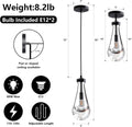 Modern Nickel Pendant Light, Raindrop Hanging Light Fixtures for Kitchen Island, Indoor Crystal Ceiling Light Fixtures with Clear Solid Crystal Raindrop for Living Room Hallway