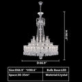 Extra Large French-style Romantic Flower Branch Art Crystal Chandelier Multi-layers Chrome Crystal Light for Big Foyer/Staircase/Hallway ,shining, delicate,noble,dimension,D39.4