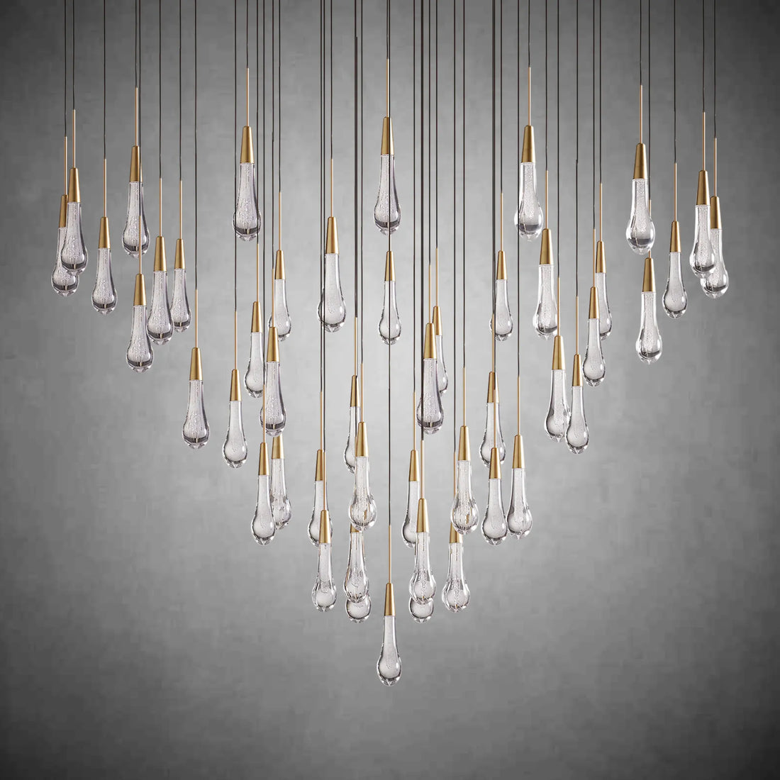 Soltaire Round Chandelier 58"W