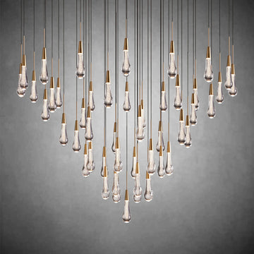 Soltaire Round Chandelier 58"W