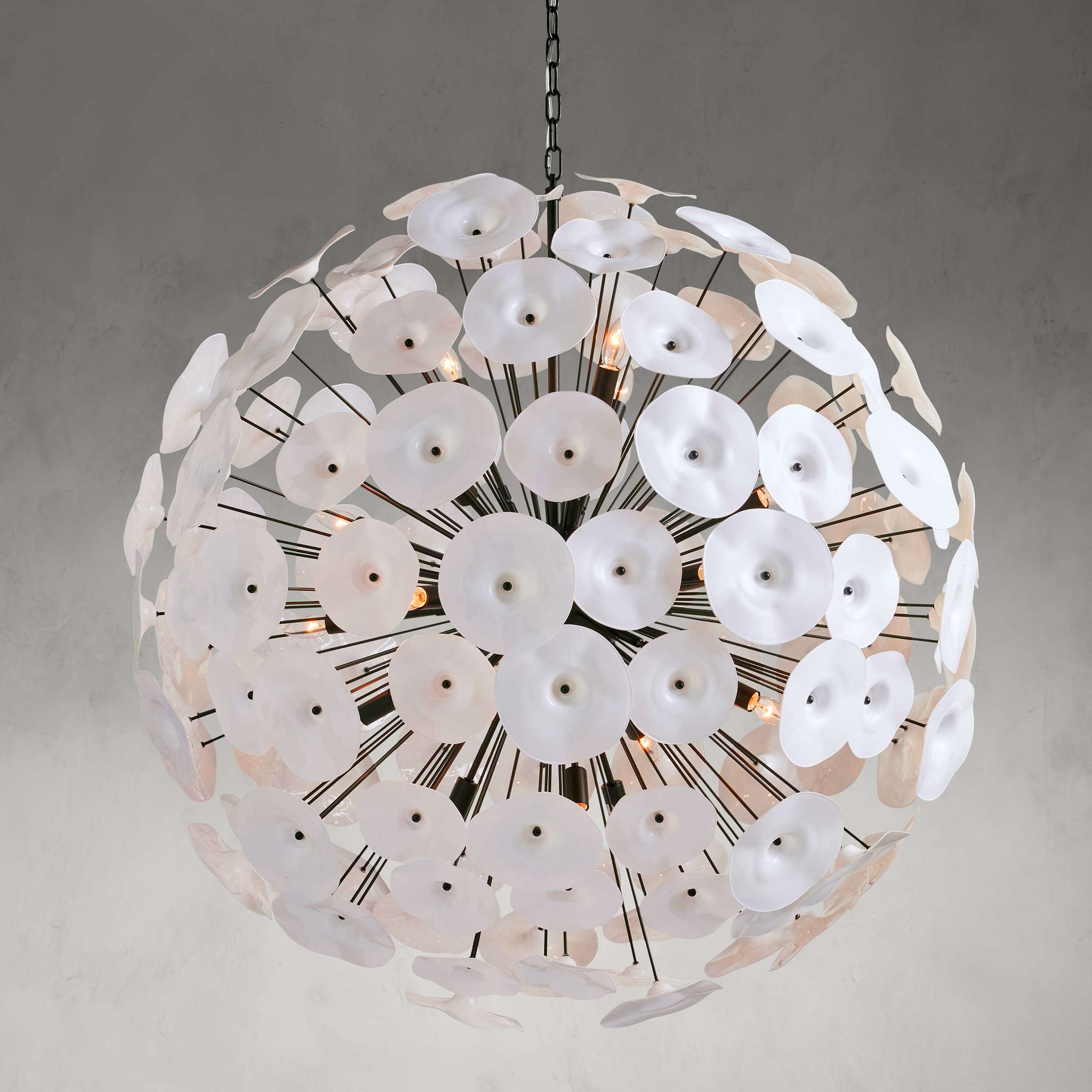 Lily Round Chandelier in Black