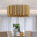 fancilighting Luxury Drum Gold Stainless Steel Chandelier for living room, dining room image | luxury lighting | luxury decor