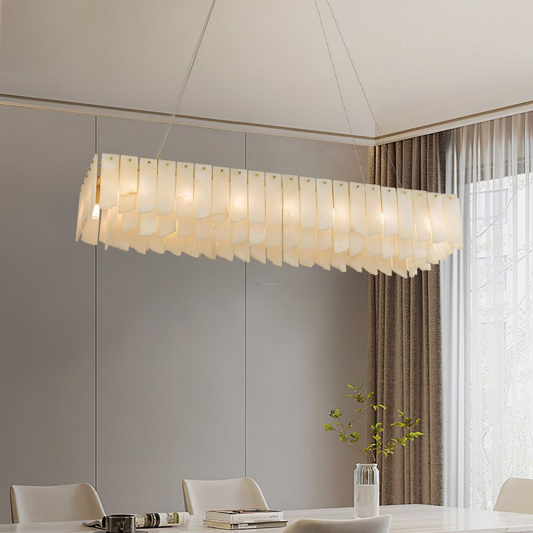 Alabaster Cascade Tiered Chandelier 27.6