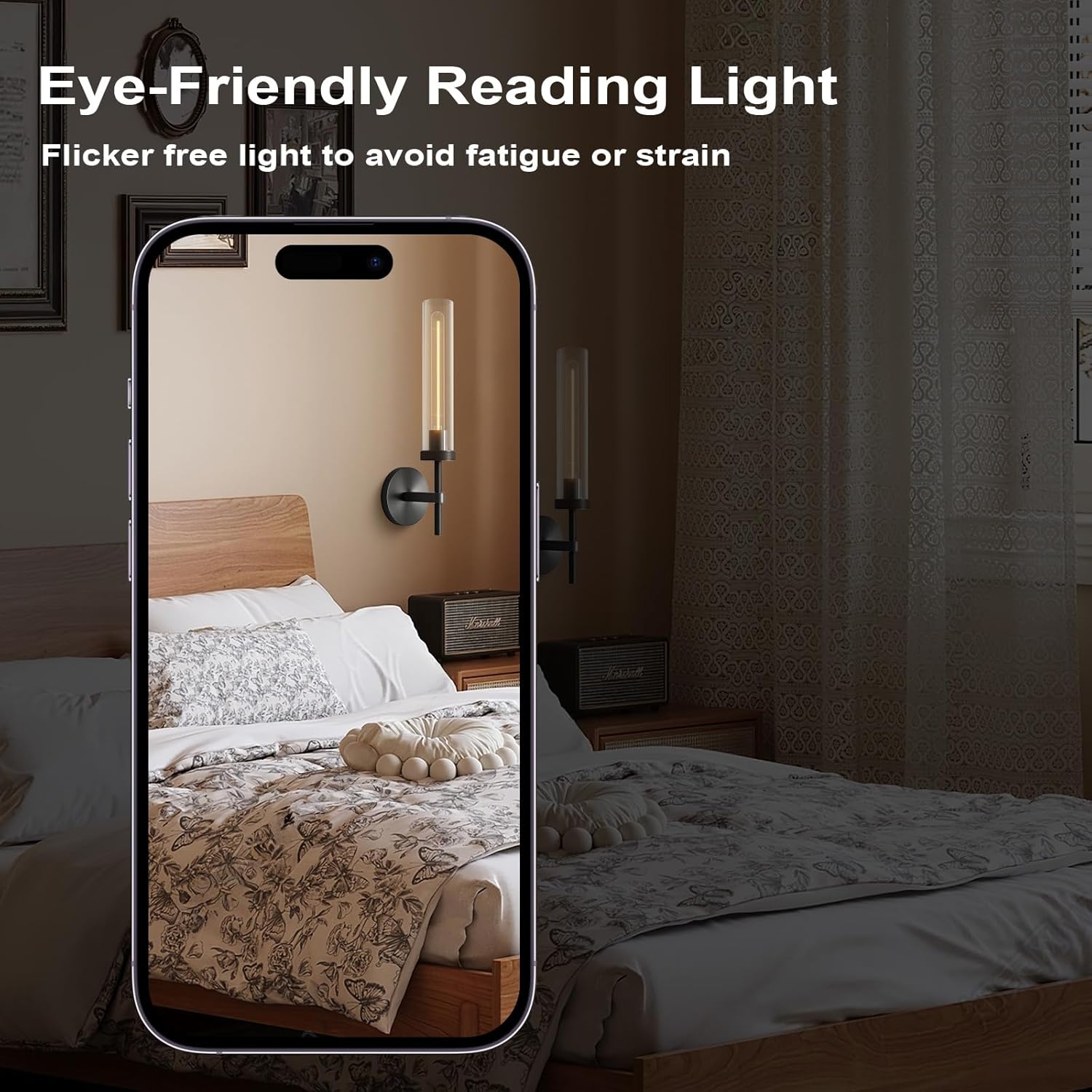 Black sconces Wall Lighting, 19" Knurling Bathroom Vanity Light Fixtures,Wall Lamp Modern Wall Lights for Mirror Living Room Hallway Staircase