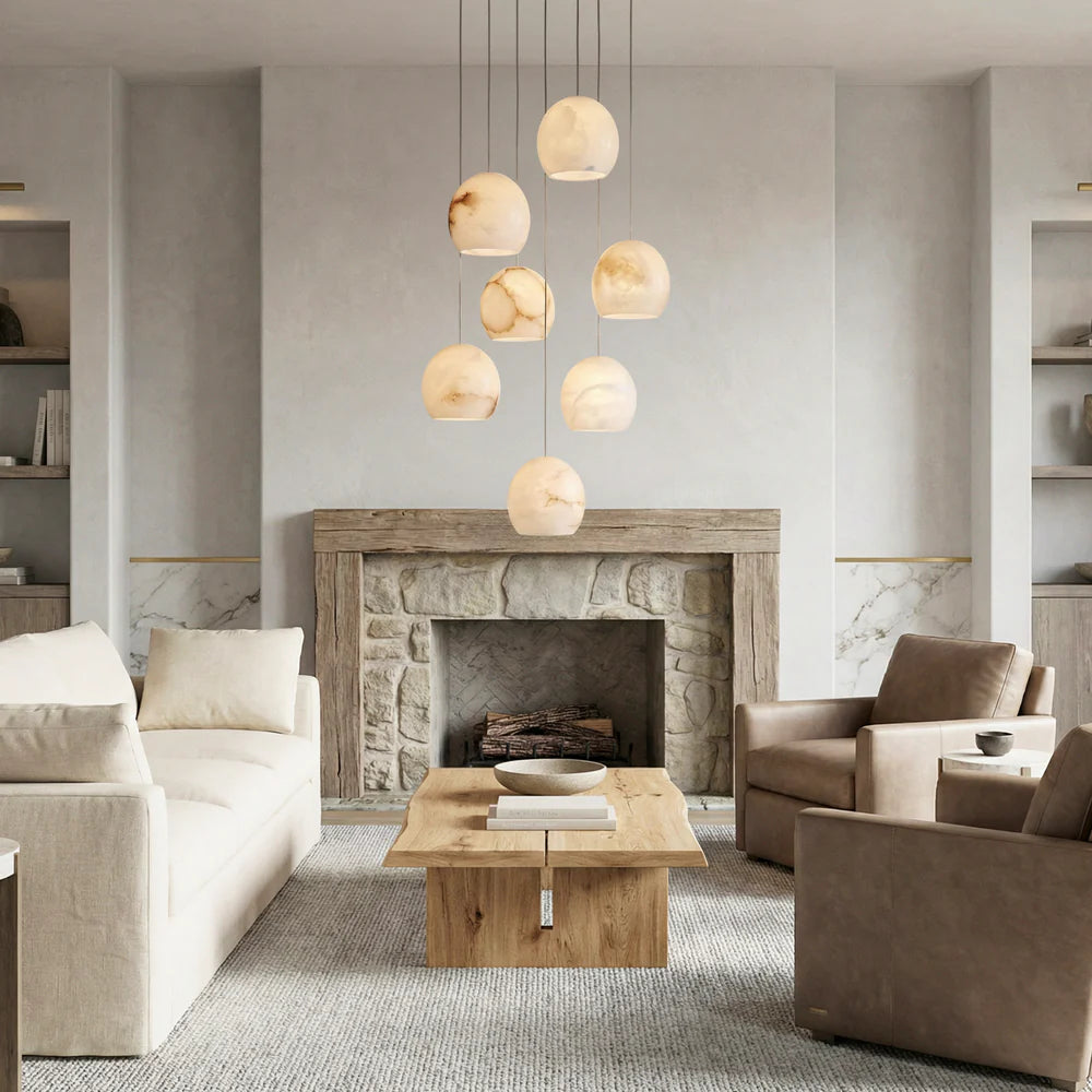 Arica Round Chandelier 3/7/15/36 Light-Fanci Lamps