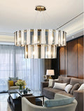 fancilighting Double frosted glass suspension luminaire modern Round chandelier