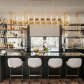 Adjustable 20-Light Brass Linear Chandelier for Kitchen Island & Dining Room