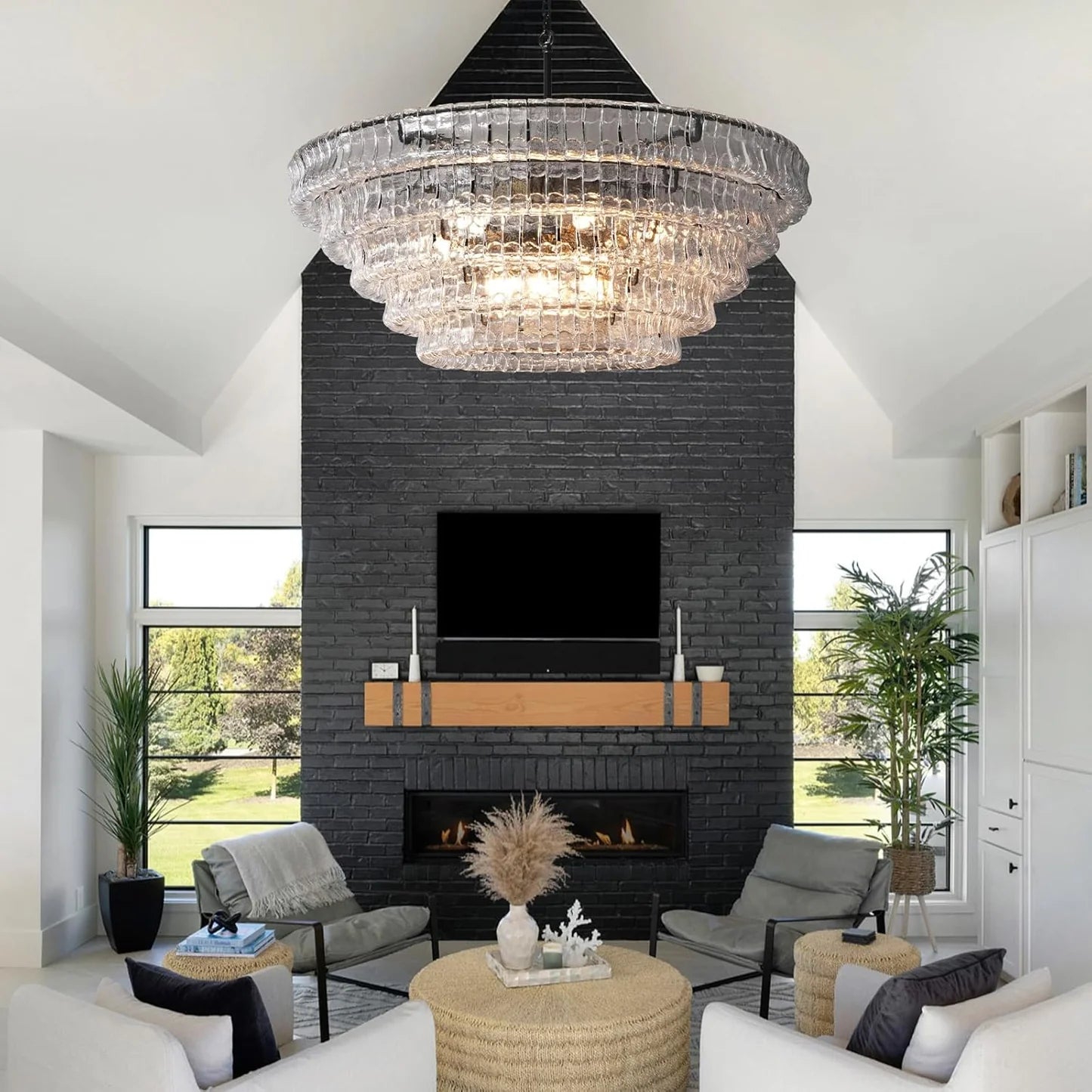 Ghiaccio Round Chandelier 24"36"48"60"-Fanci Lamps