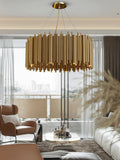 fancilighting Luxury Drum Gold Stainless Steel Chandelier for living room, dining room image | luxury lighting | luxury decor