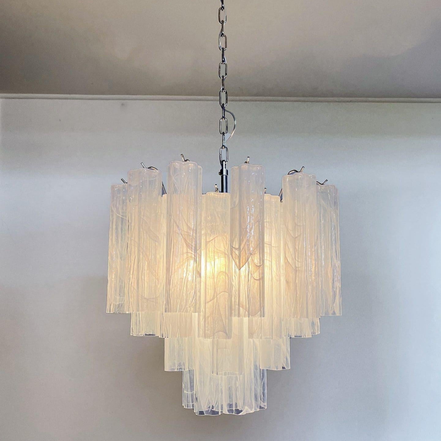 Murano Chandelier – 36 tubes – Alabaster white
