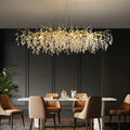 Affordable New French Style Branch Crystal Chandelier Fancy Crystal Leaves Ceiling Light Fixture