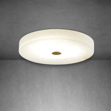 Alabaster Flush Mounted Round Led Chandelier