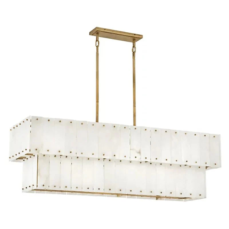 Alabaster Rancho 2-Tier Linear Chandelier