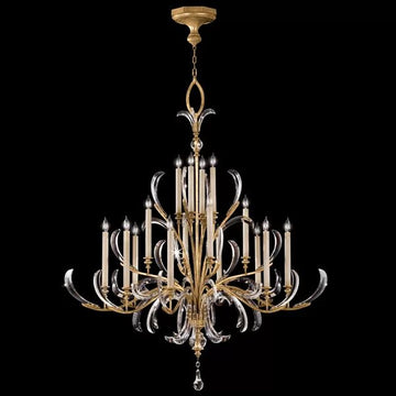 Alice Candle Round 3-Tier Chandelier 58"