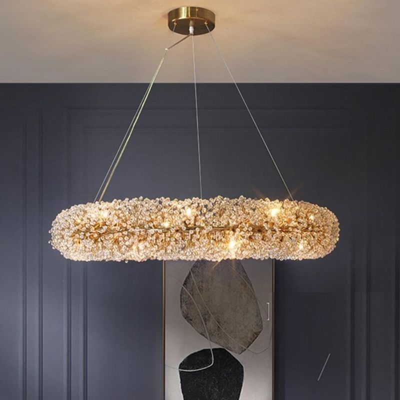 Alva Donut Crystal Ring Chandelier