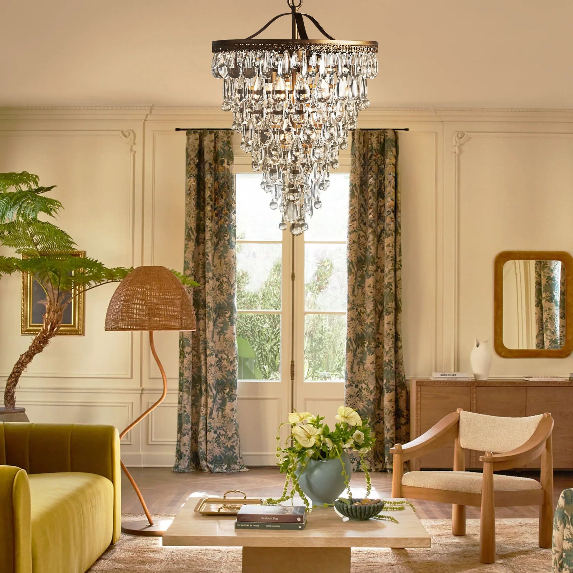 Anabella Round Chandelier 17''23''H-Fanci Lamps