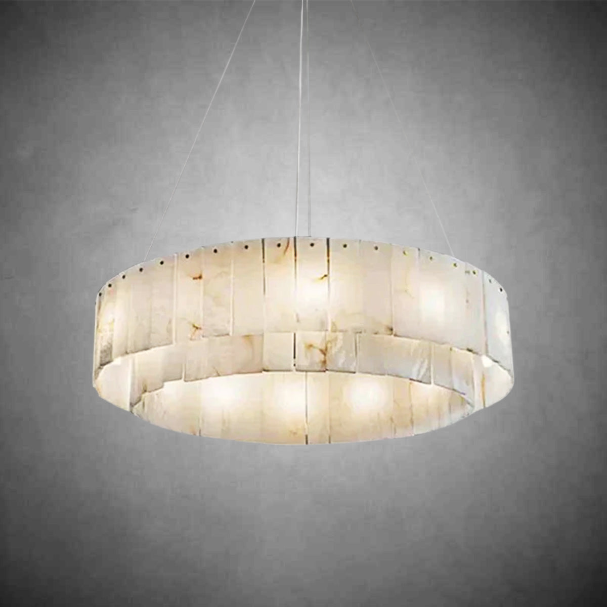 Brenda alabaster 2-Tier Round chandelier
