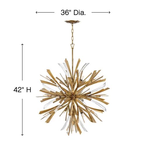 Bergamots 13 Lights  Chandelier 36"D