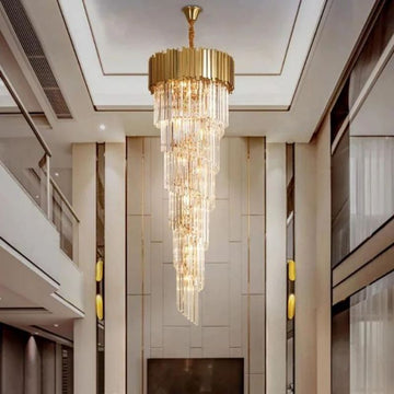 Fanci Bobon Louis 2-Story Crystal Round Chandelier