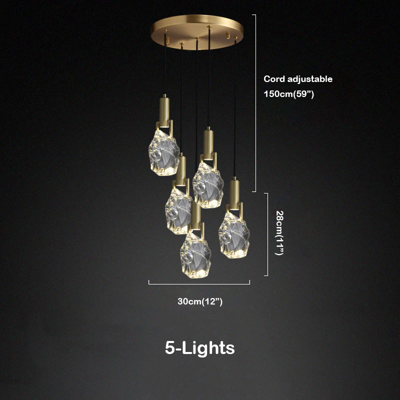 Hosea Modern Crystal Pendant Light - Ineffable Lighting