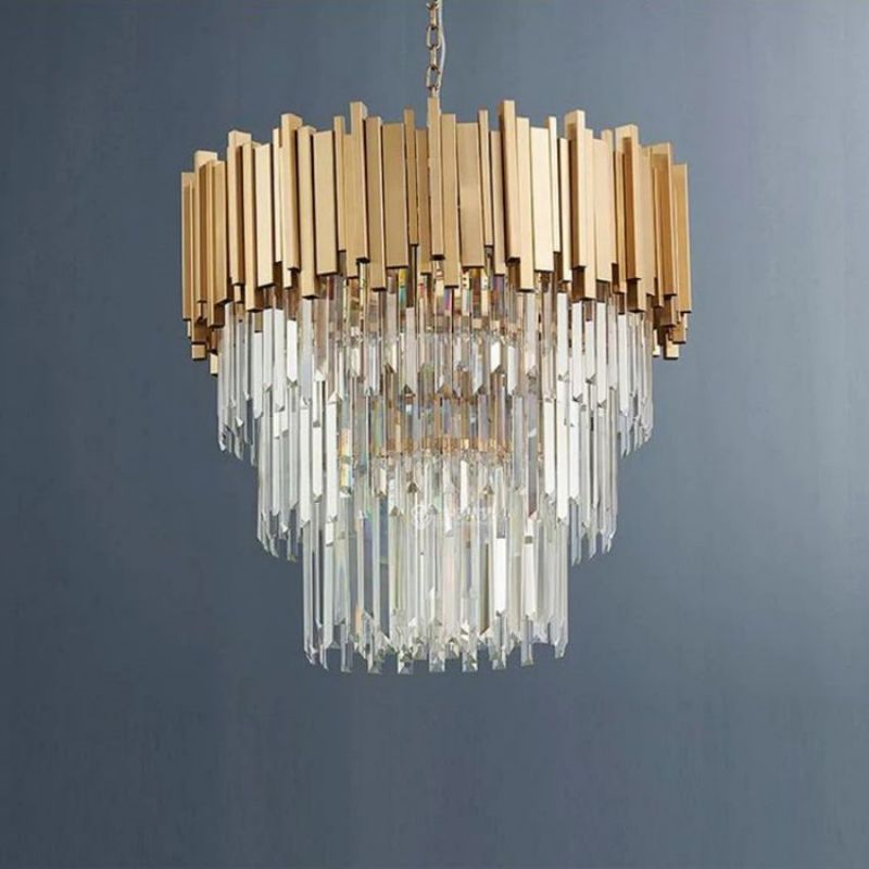 Bourbons Henri Crystal Round Chandelier