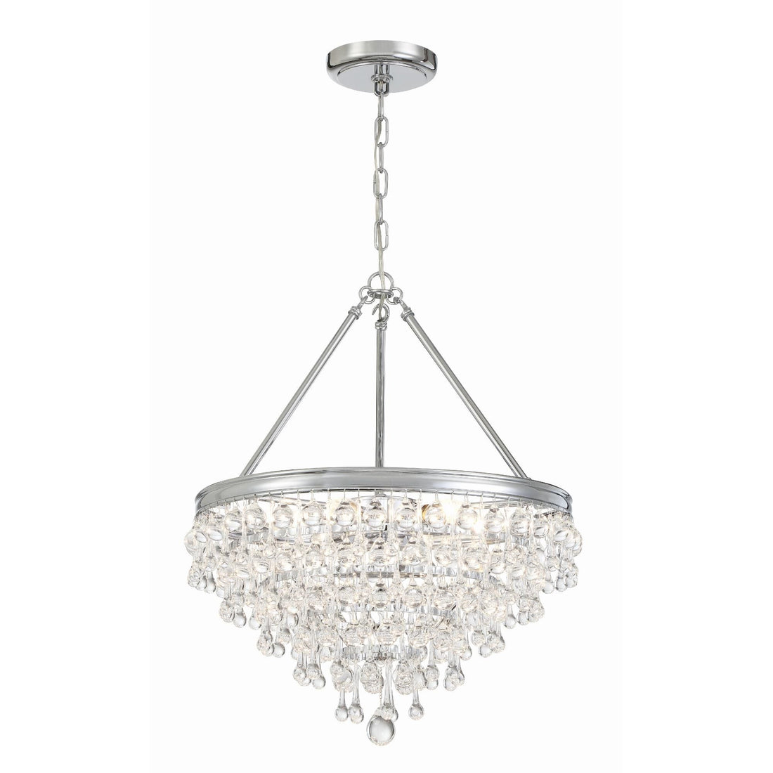 Crystorama Calypso Small Victorian Chandelier - 6 Light, Vintage Gold