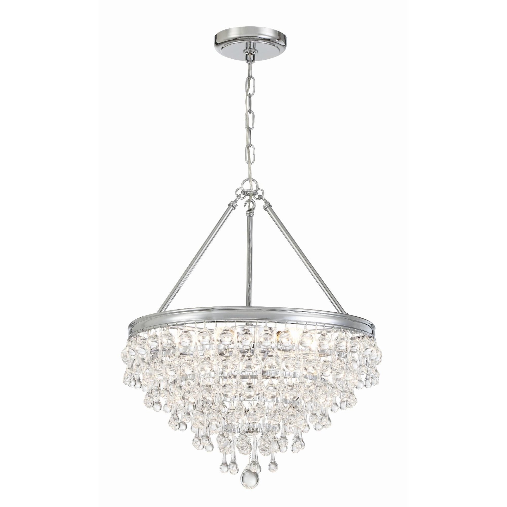 Crystorama Calypso Small Victorian Chandelier - 6 Light, Vintage Gold