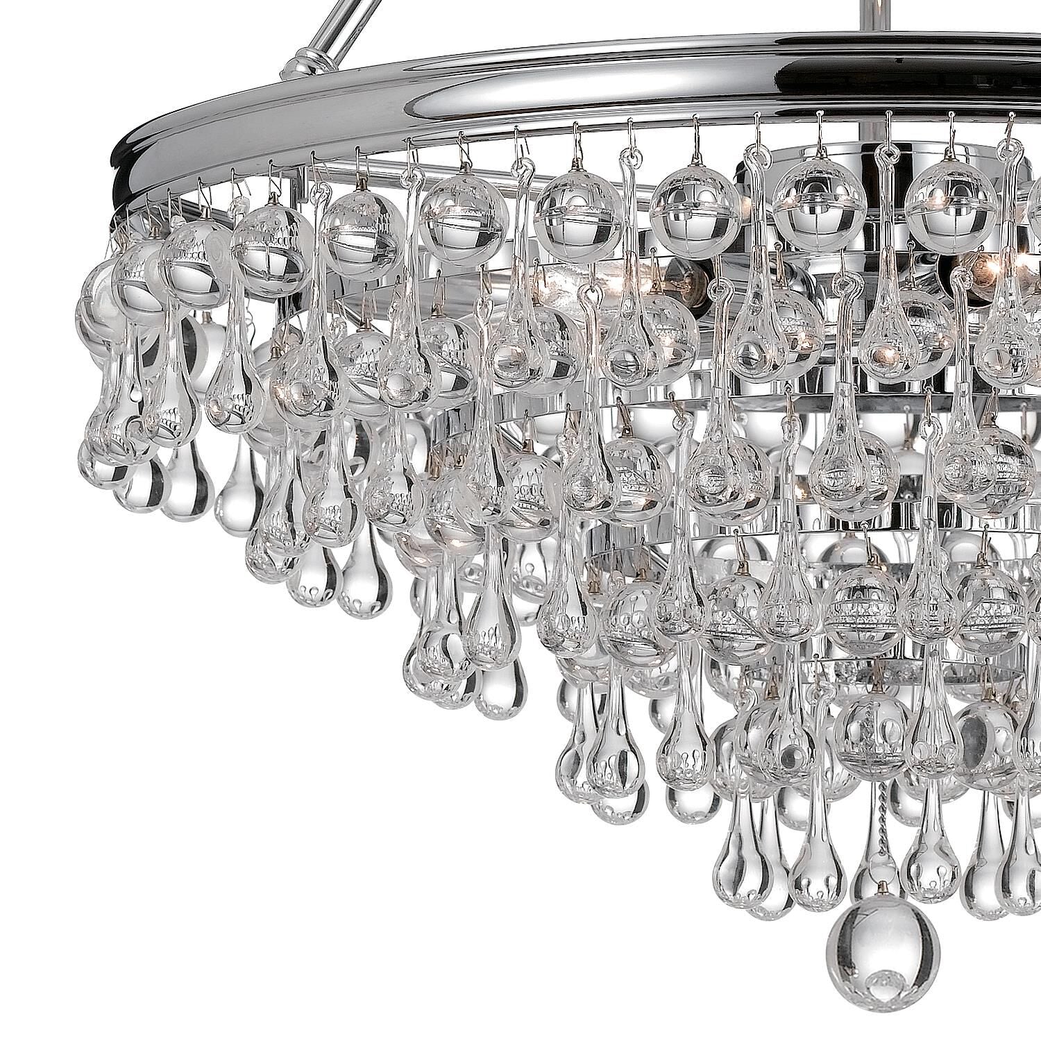 Crystorama Calypso Small Victorian Chandelier - 6 Light, Vintage Gold