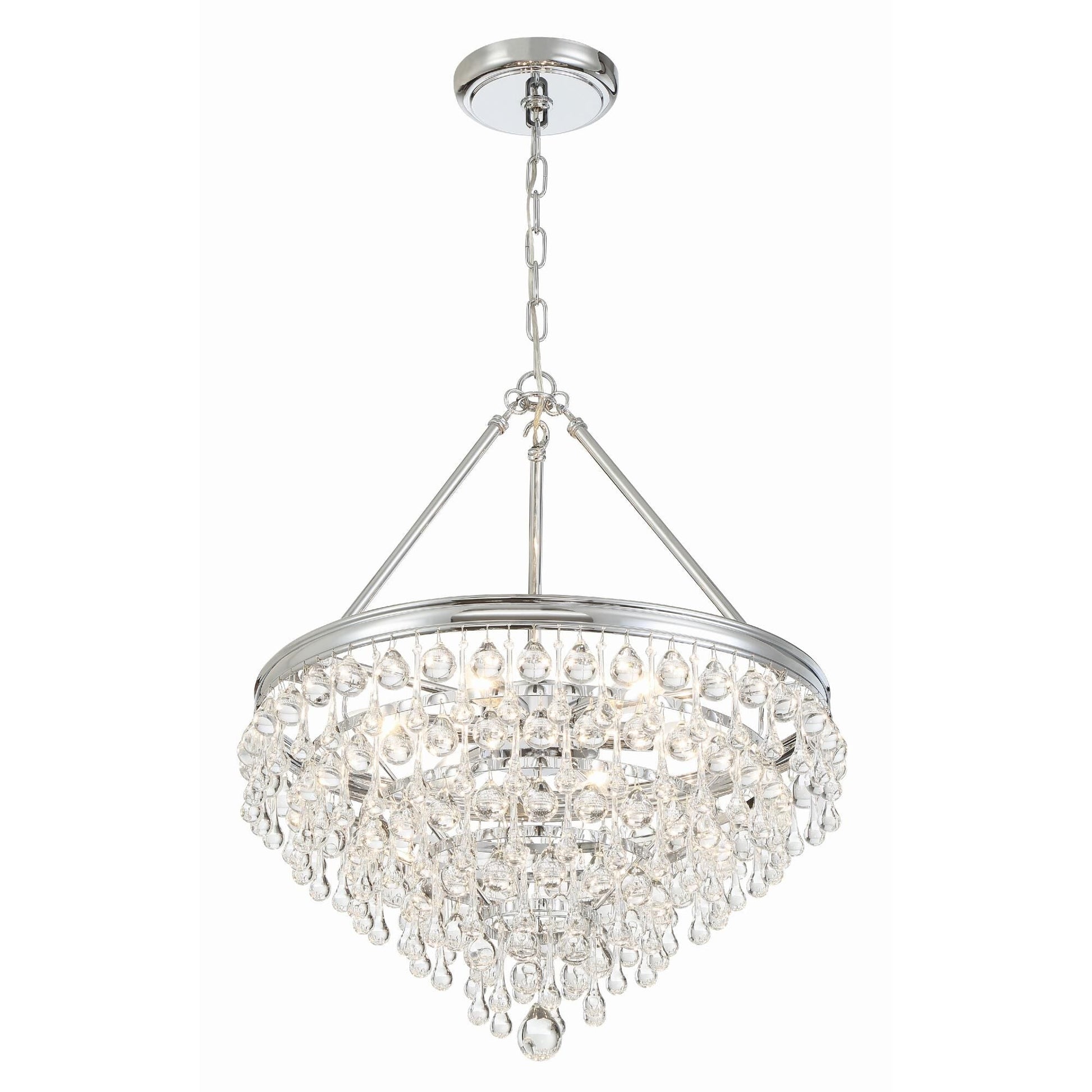 Crystorama Calypso Small Victorian Chandelier - 6 Light, Vintage Gold