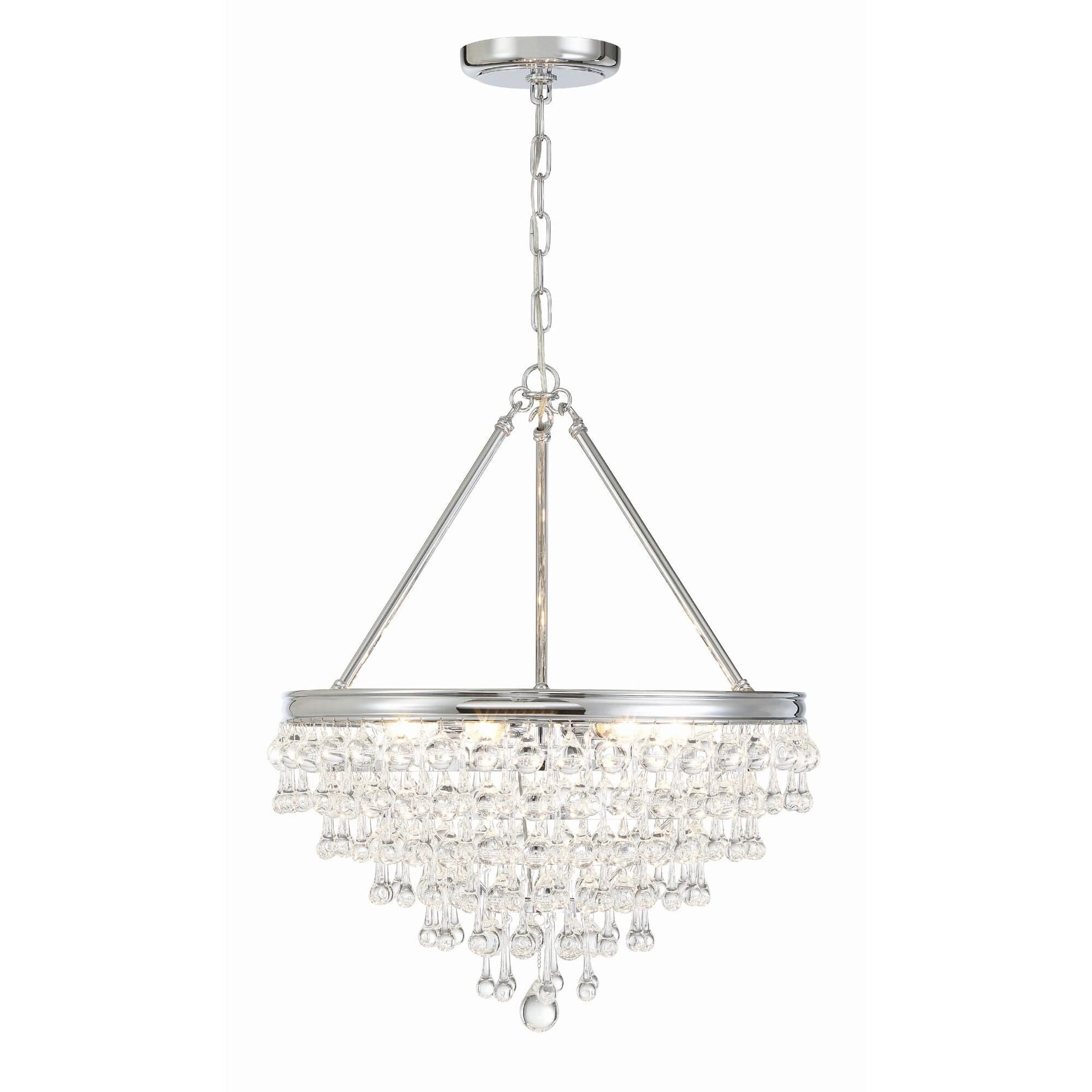 Crystorama Calypso Small Victorian Chandelier - 6 Light, Vintage Gold