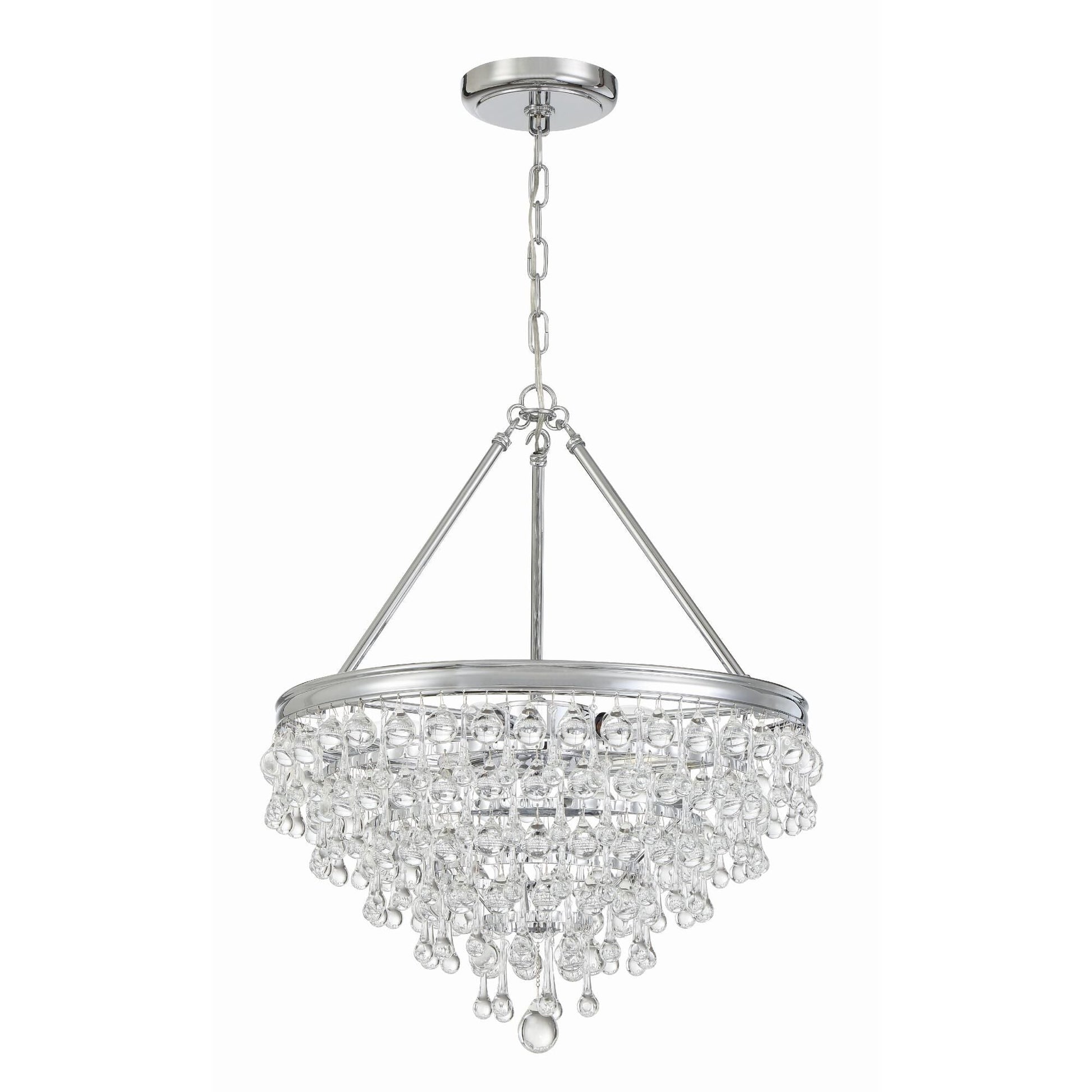 Crystorama Calypso Small Victorian Chandelier - 6 Light, Vintage Gold