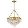 Crystorama Calypso Small Victorian Chandelier - 6 Light, Vintage Gold