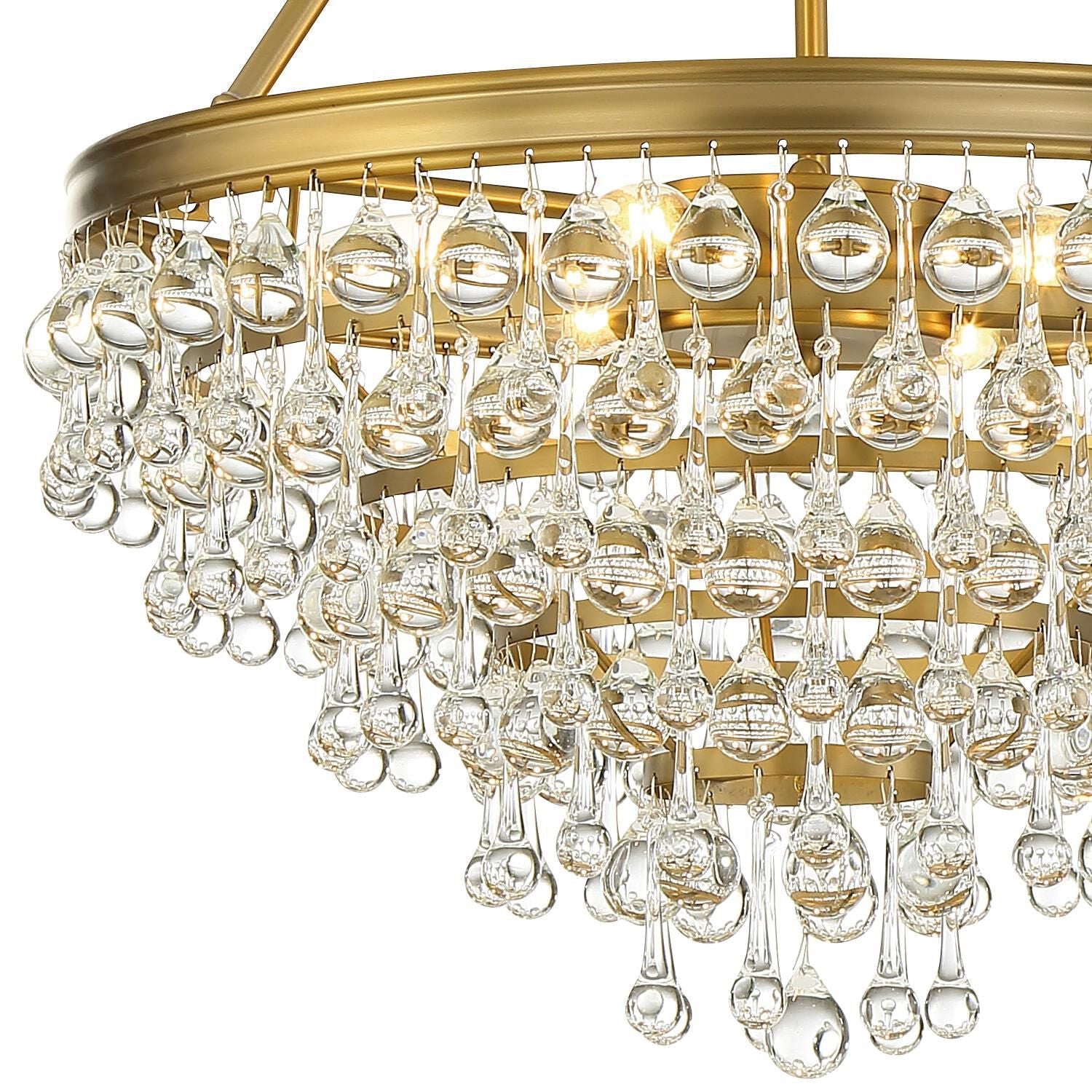 Crystorama Calypso Small Victorian Chandelier - 6 Light, Vintage Gold