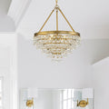 Crystorama Calypso Small Victorian Chandelier - 6 Light, Vintage Gold