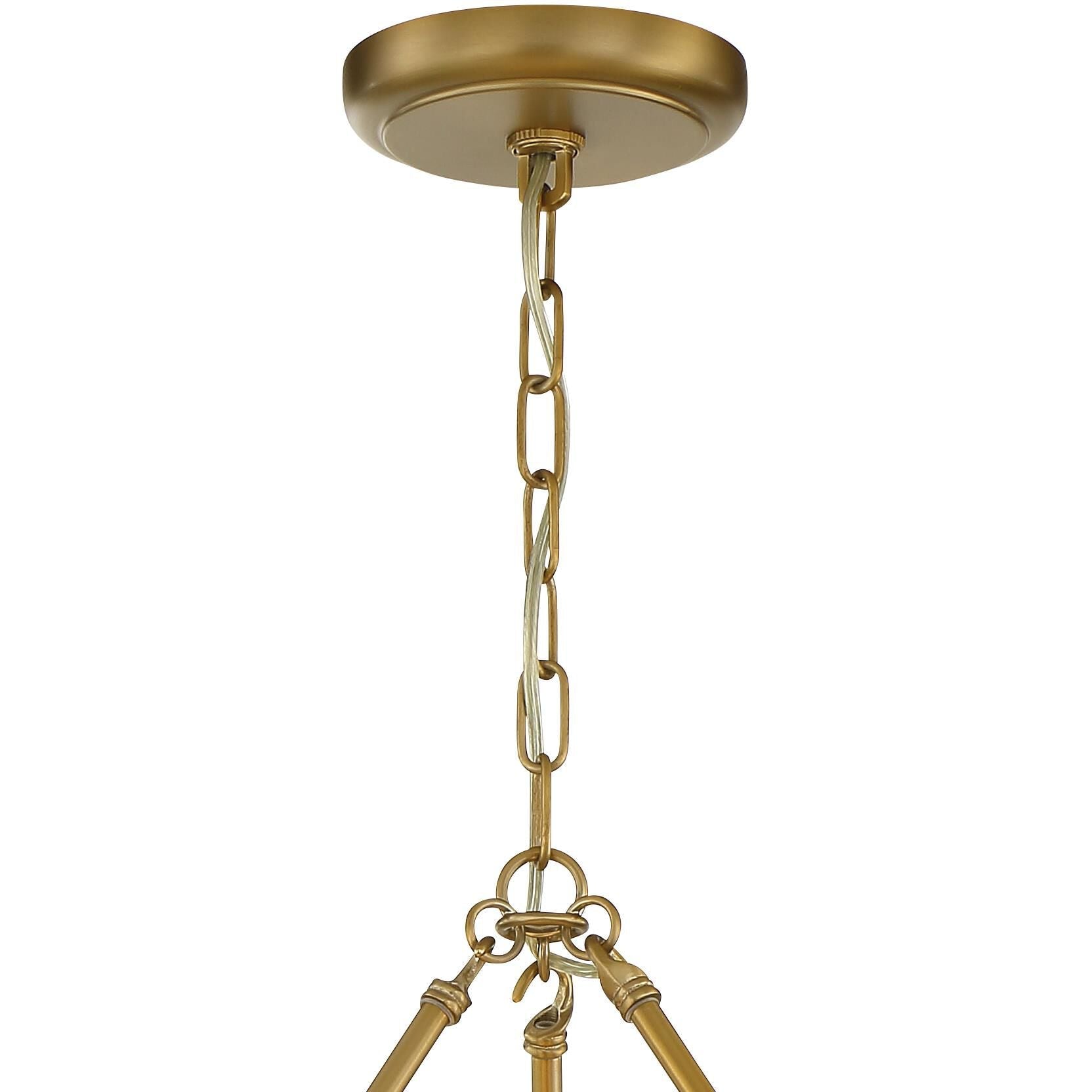 Crystorama Calypso Small Victorian Chandelier - 6 Light, Vintage Gold