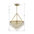 Crystorama Calypso Small Victorian Chandelier - 6 Light, Vintage Gold