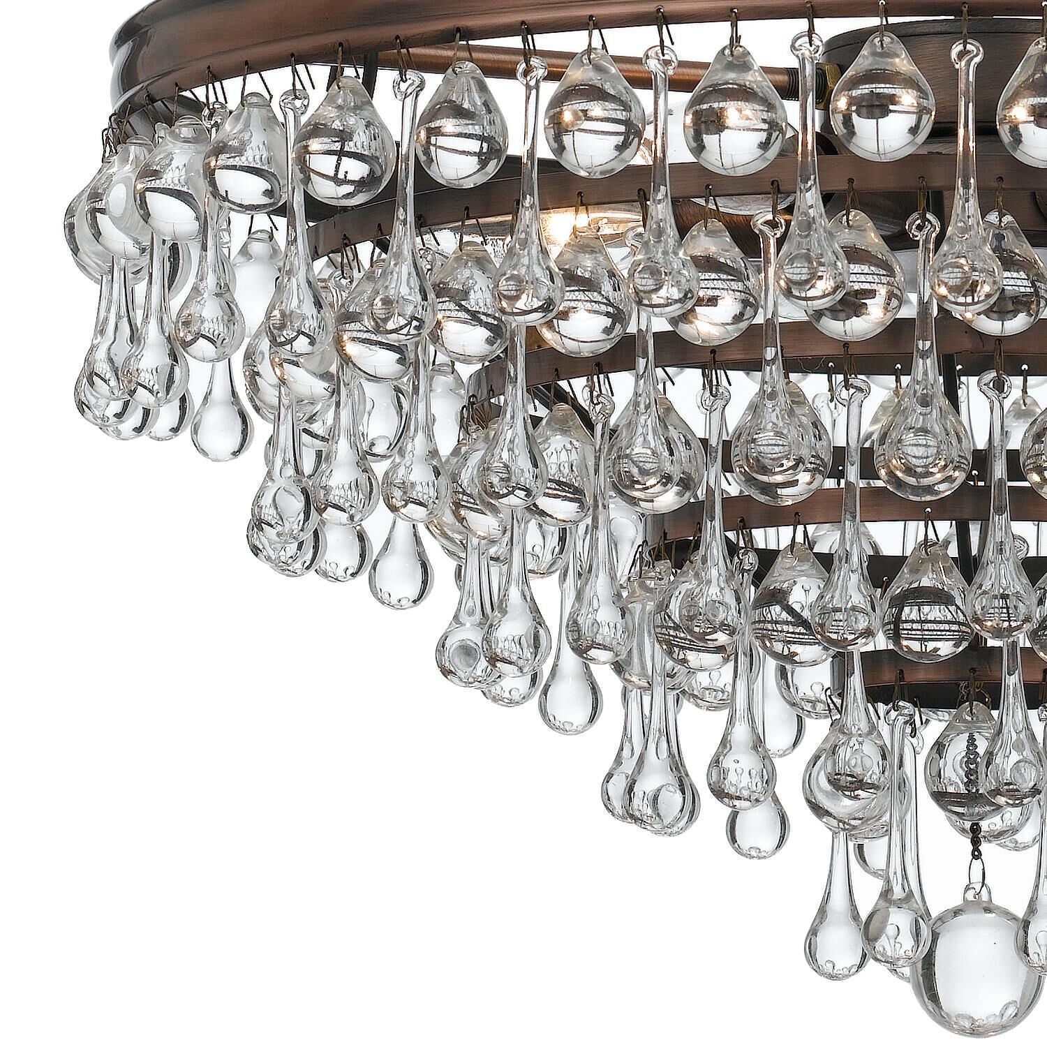 Crystorama Calypso Small Victorian Chandelier - 6 Light, Vintage Gold