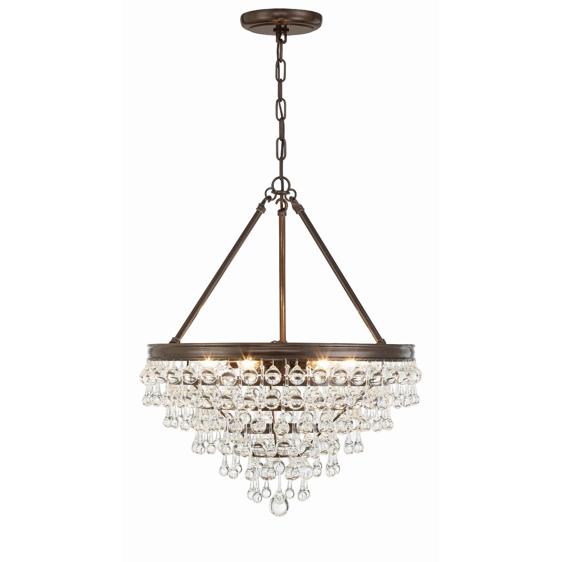 Crystorama Calypso Small Victorian Chandelier - 6 Light, Vintage Gold